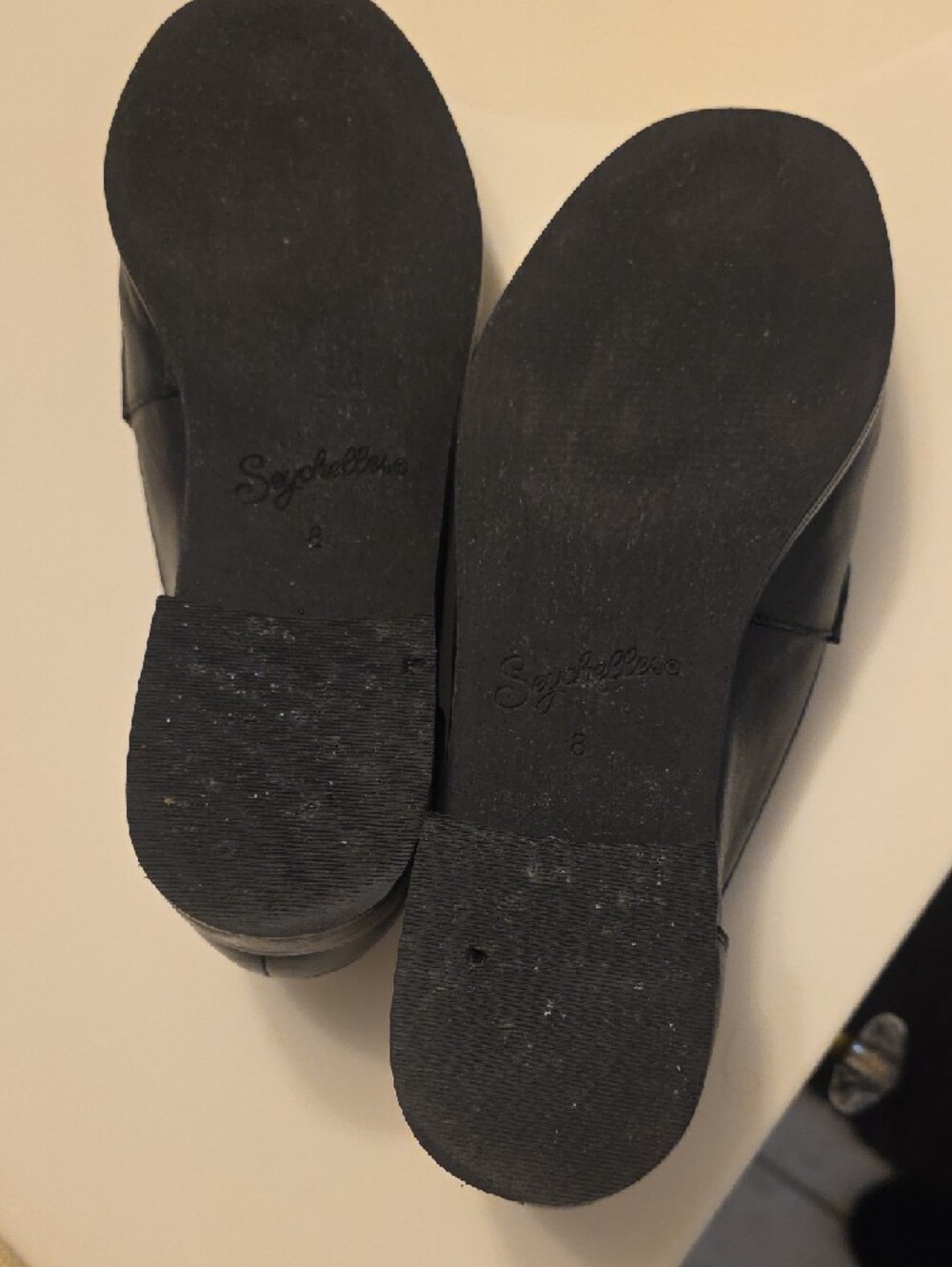 Seychelles Black Studded Leather Penny Loafers - Picture 2 of 8